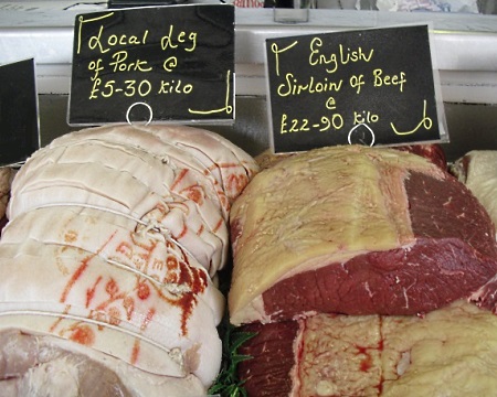 Local Leg of Pork and English Serloin of Beef available from Howard.